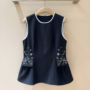 Tanya Taylor striped sleeveless top